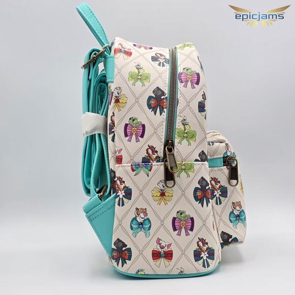 Loungefly Disney Princess Bows & Sidekicks Mini Backpack New - Picture 4 of 7